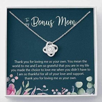 Mom Necklace, Mother-in-law Necklace, Stepmom Necklace, To My Bonus Mom Necklace Gift – Thank You For Loving Me As Your Own