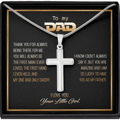 Dad Necklace, To My Dad Gift, Gift For Fathers Day Cross Necklace