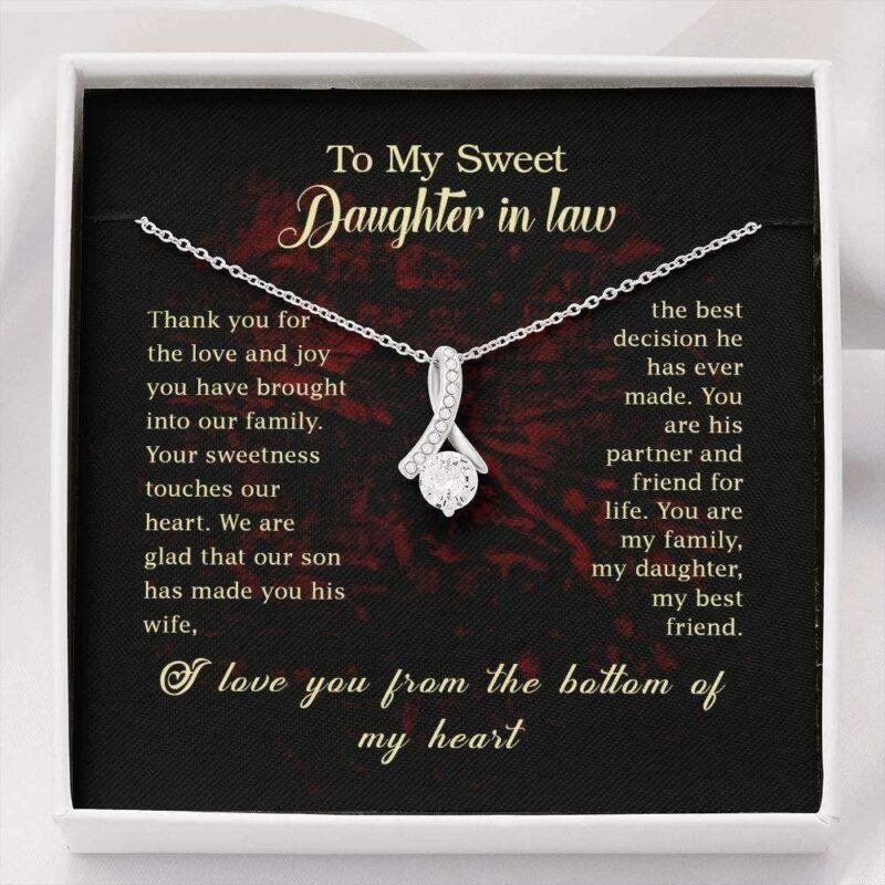 Daughter Necklace Daughter In Law Necklace To My Daughter In Law Necklace T For Her