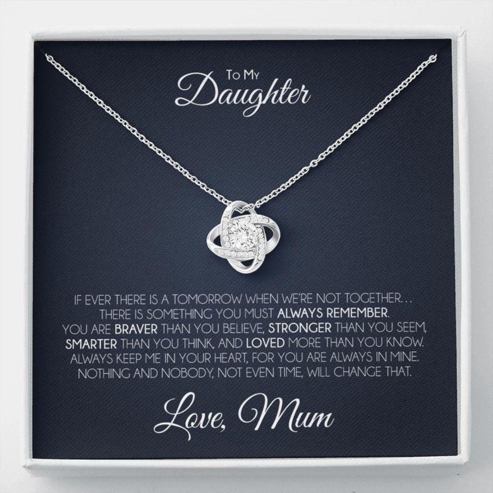 Stainless Steel -To My Daughter Love Mum – Pendant Necklace – Gemnations
