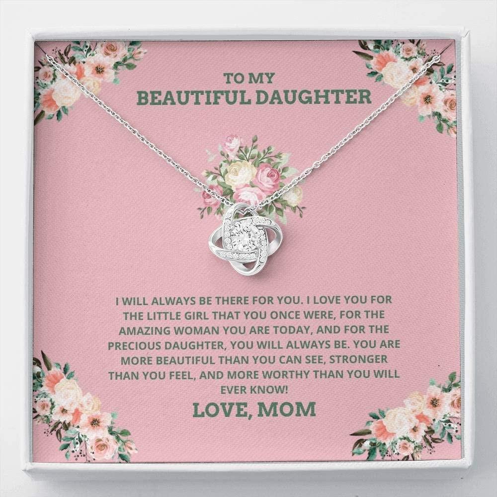Daughter Necklace, To my daughter necklace gift - i will always be there necklace