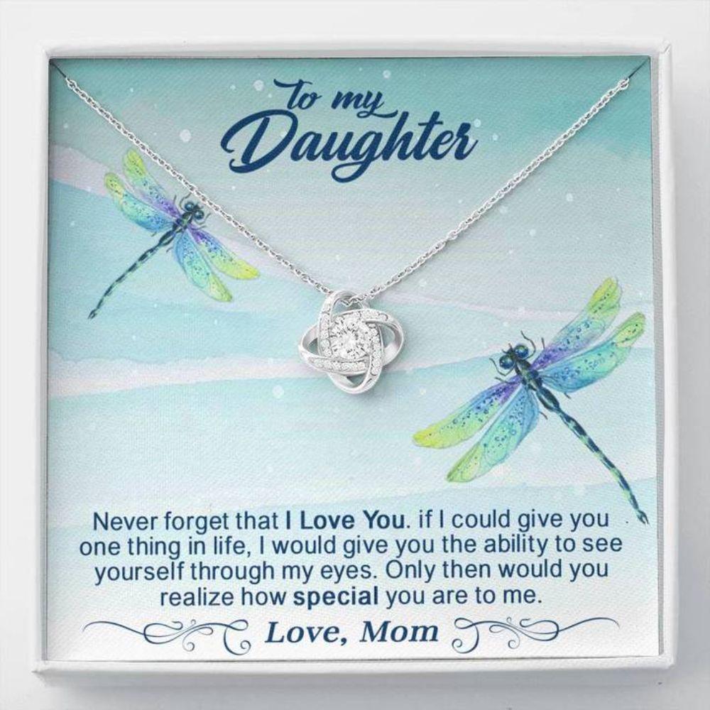 Daughter Necklace, To My Daughter Necklace Gift - Never Forget That I Love You