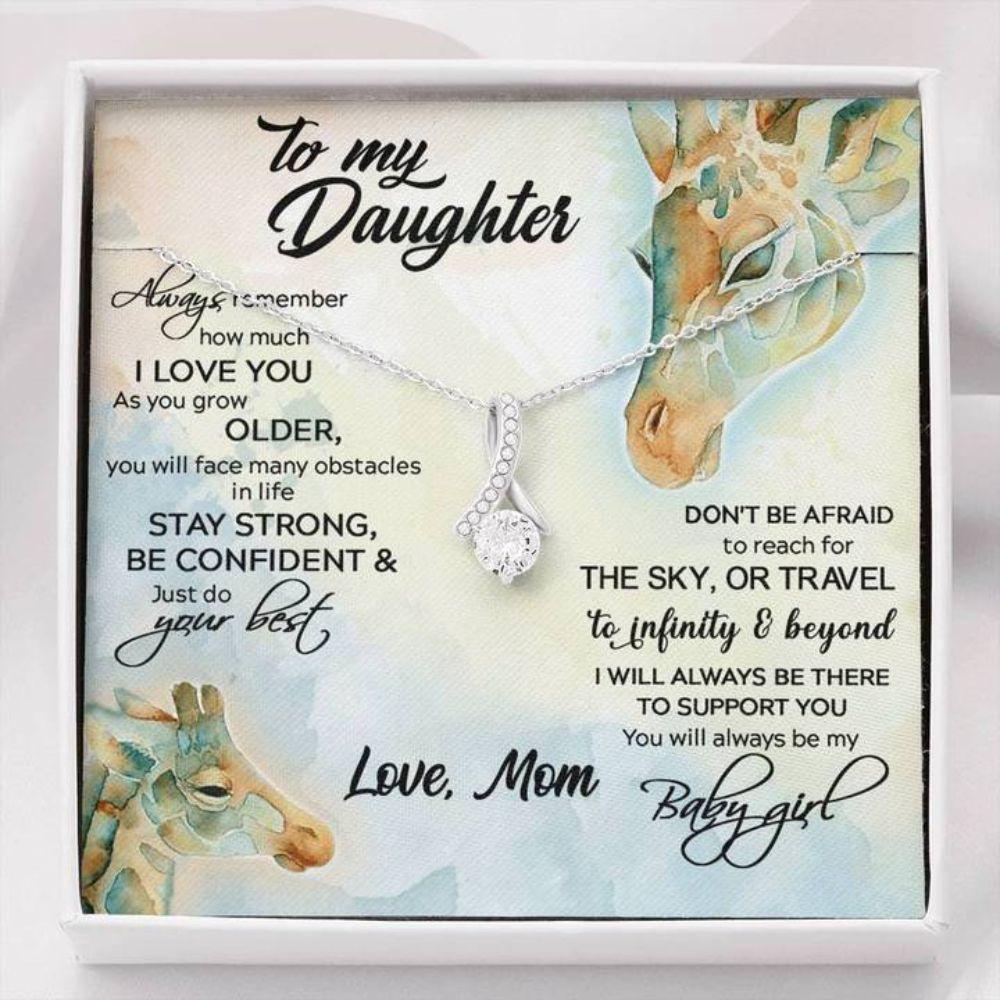 Daughter Necklace, To My Daughter Necklace Gift - Stay Strong Be Confident