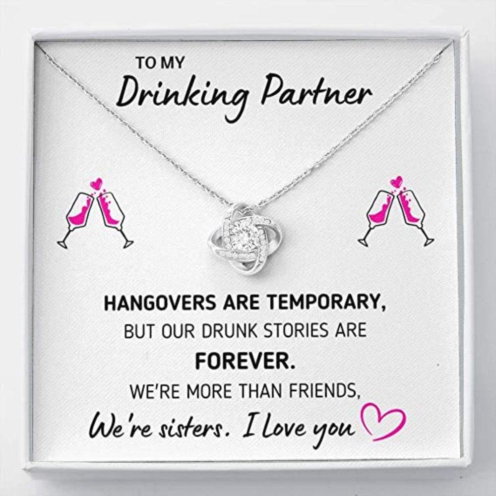 Friend Necklace, Sister Necklace, To My Drinking Partner "More Than Friends" Necklace. Necklace Gift For Best Friend Soul Sister GirlFriend