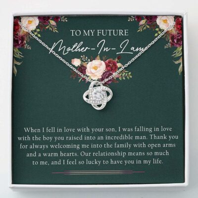 Mother-in-law Necklace, To My Future Mother-in-Law Love Knots Necklace Gift