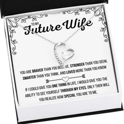 Girlfriend Necklace, Future Wife Necklace, To My Future Wife Loved More Than You Know” Necklace. Gift For Fiance Or Girlfriend. Soulmate, Fiance Or Girlfriend
