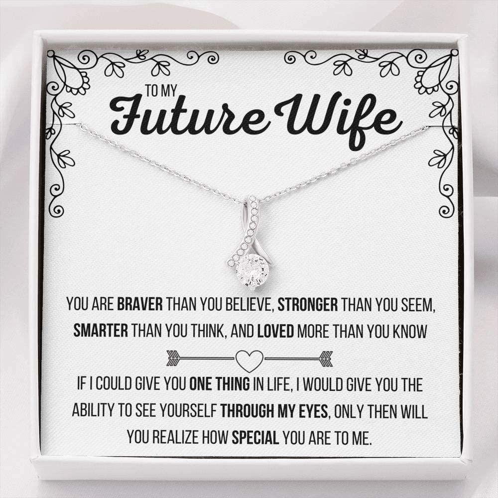 Girlfriend Necklace, Future Wife Necklace, To My Future Wife Loved More Than You Know Necklace Gift