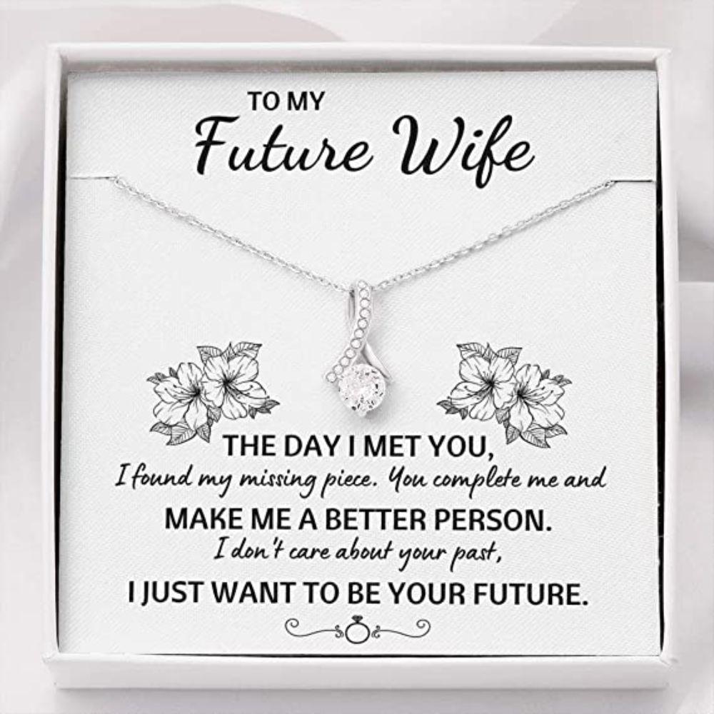 Girlfriend Necklace, Future Wife Necklace, Wife Necklace, To My Future Wife "Your Future" Necklace Gift, Fiance Gift