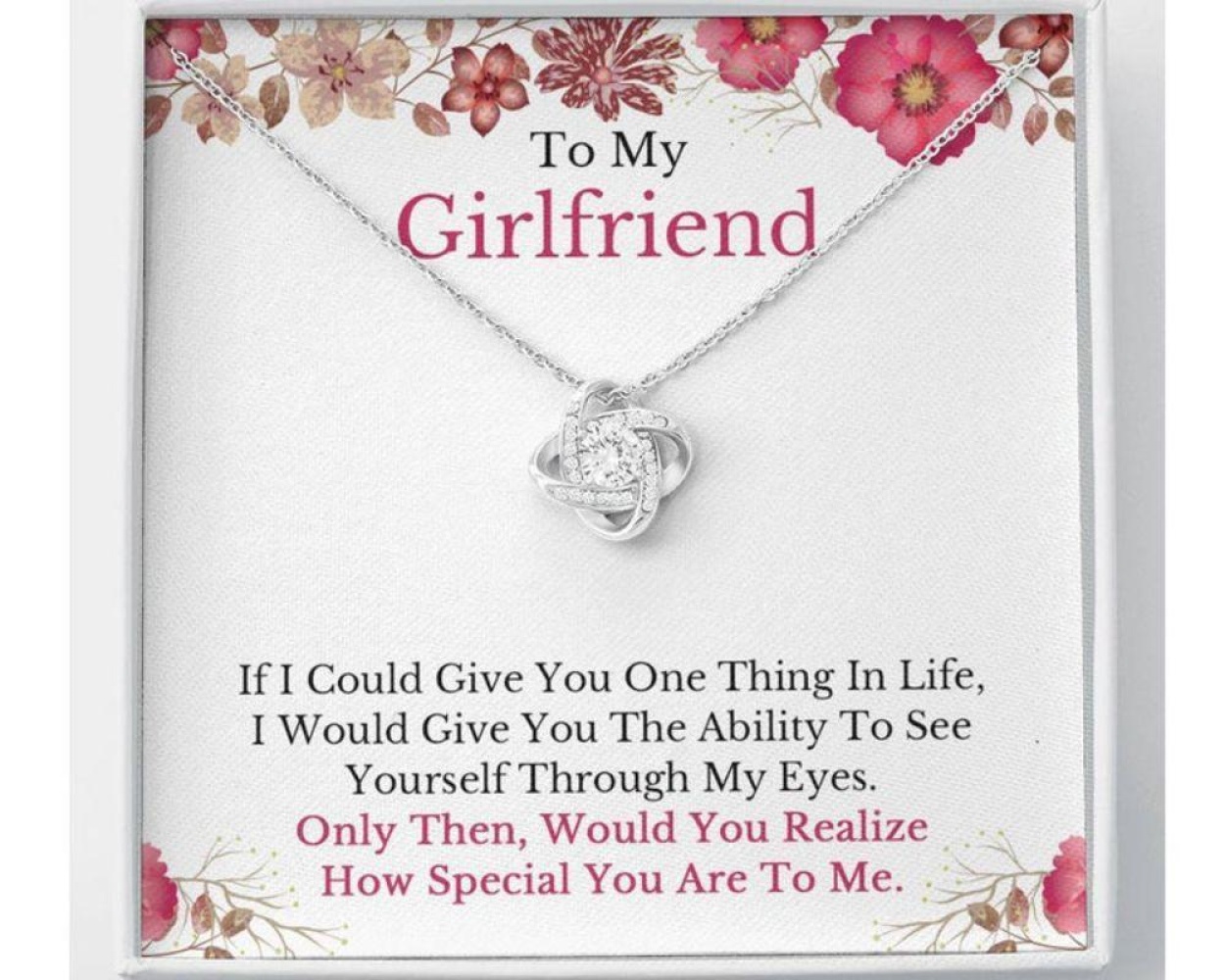 Girlfriend Necklace, To My Girlfriend Necklace, Anniversary Birthday Christmas Gift For Girlfriend