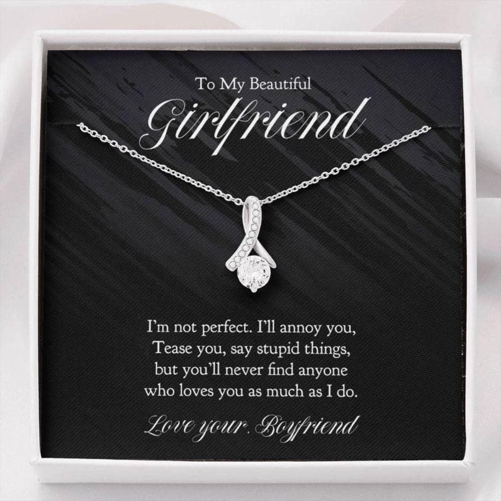 Girlfriend Necklace, To My Girlfriend Necklace - Birthday Christmas Gift For Girlfriend From Boyfriend