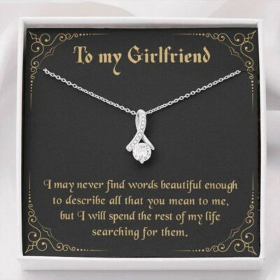 Girlfriend Necklace, To My Girlfriend Necklace Gift – Never Find The Words