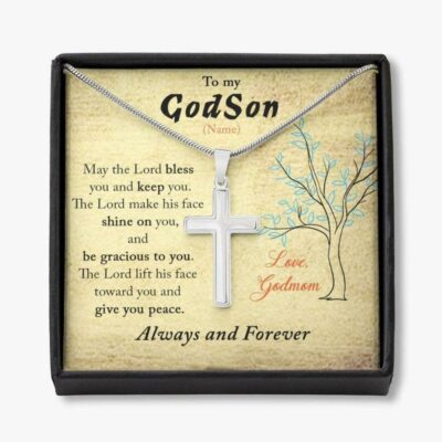 Godson Necklace, To My Godson Cross Necklace, GodSon Gift From Godmom, Graduation