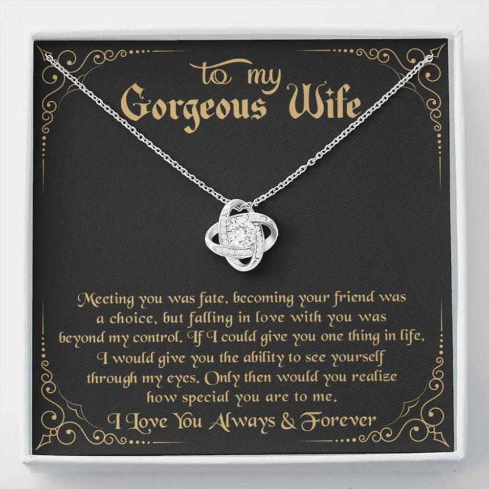 Wife Necklace, To My Gorgeous Wife Necklace - How Special You Are To Me 3