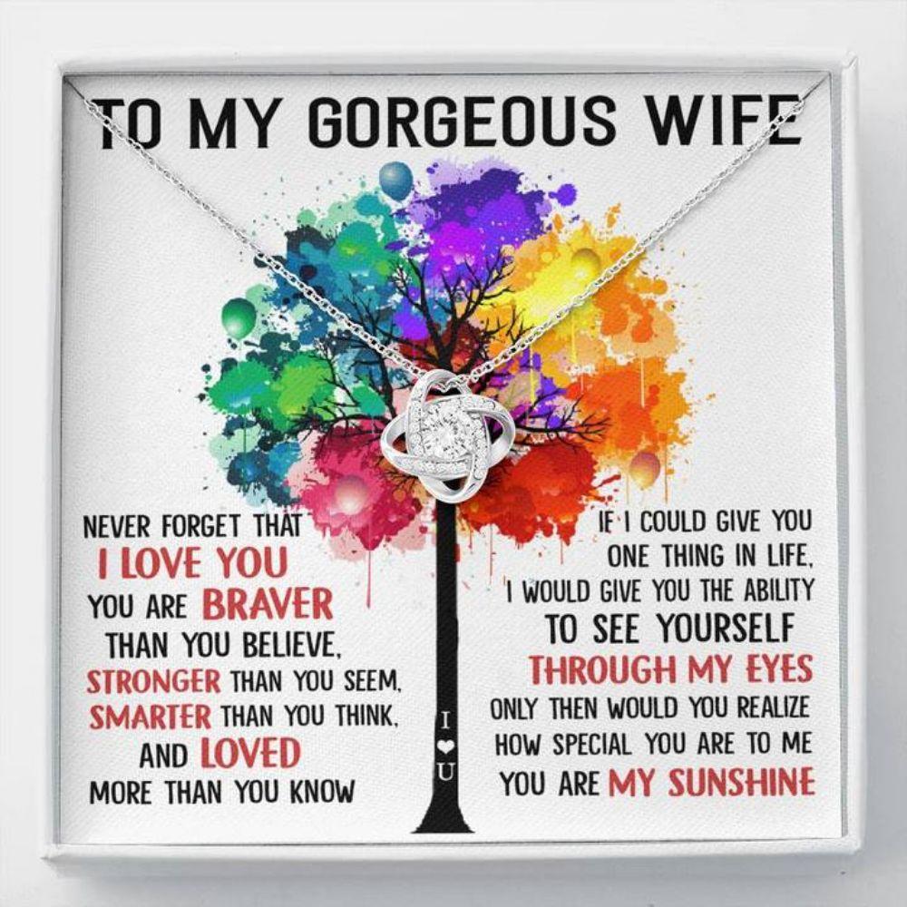 Wife Necklace, To My Gorgeous Wife Necklace - How Special You Are To Me