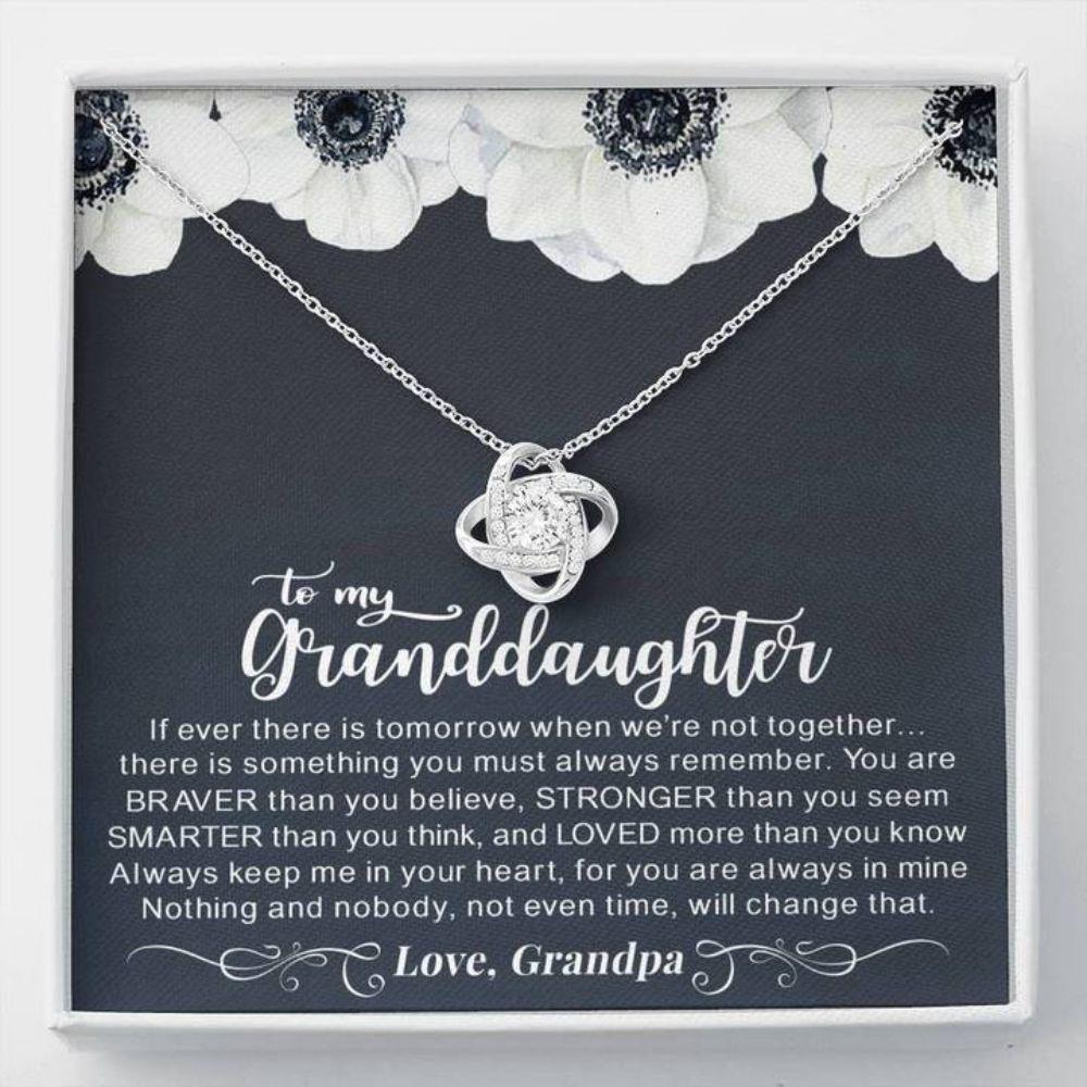 Granddaughter Necklace, To My Granddaughter Necklace Gift Always Keep Me In Your Heart Love Grandpa