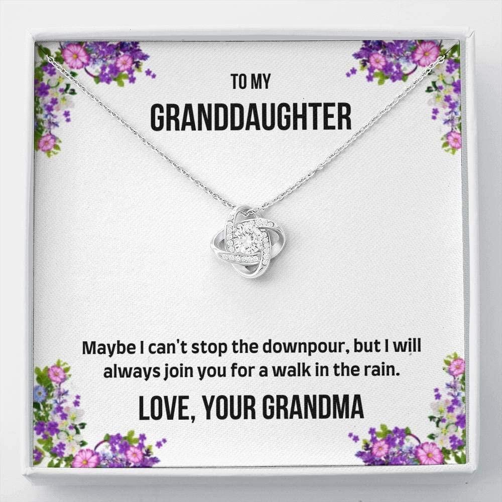Granddaughter Necklace, To my granddaughter necklace gift - maybe i can't stop - necklace gift express my love