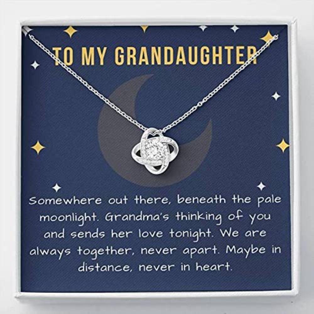 Granddaughter Necklace, To My Granddaughter Necklace Gift - Somewhere Out There Beneath The Pale Moonlight