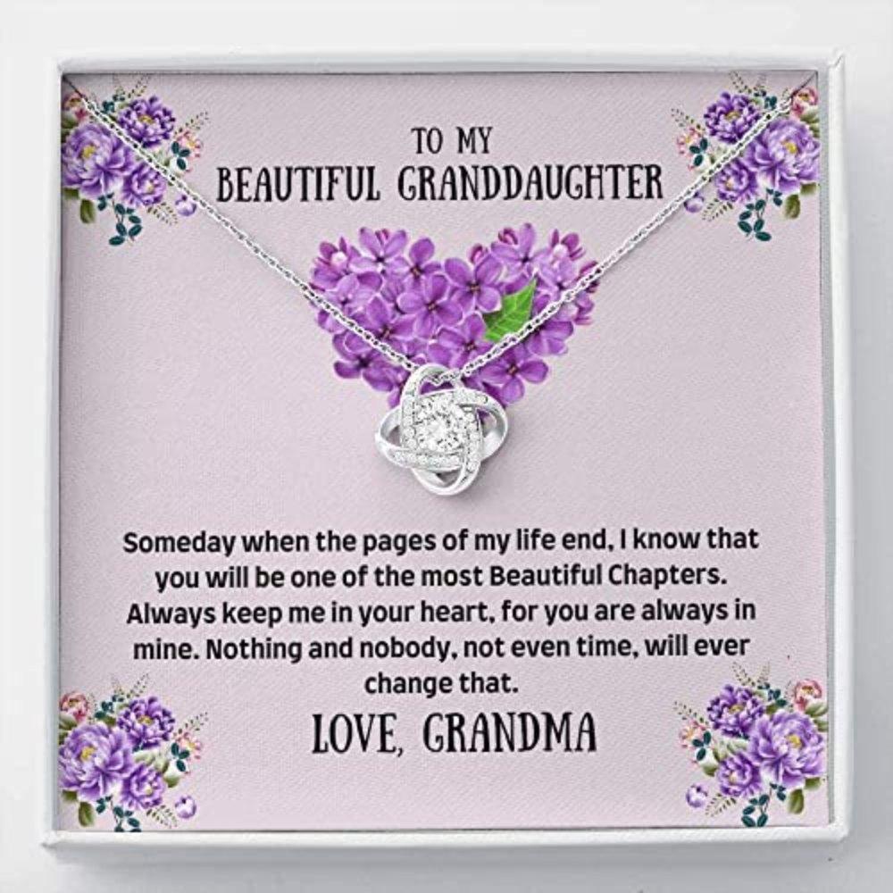 Granddaughter Necklace, To My Granddaughter Necklace Gift- The Most Beautiful Chapters