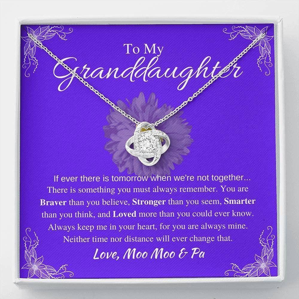 Granddaughter Necklace, To My Granddaughter Necklace Gift - You Are Braver