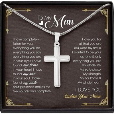 Boyfriend Necklace, To My Man My Boyfriend Necklace Gift – You Are My Soulmate