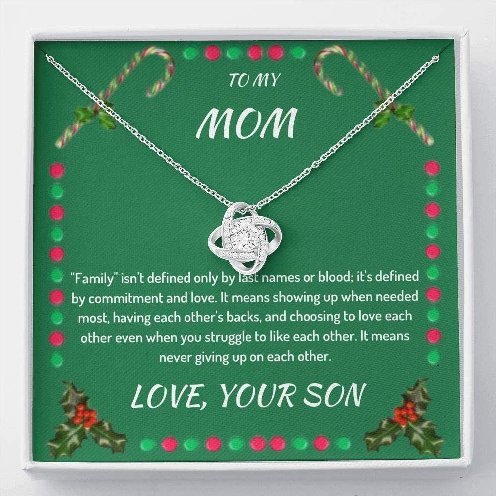 Mom Necklace, To my mom necklace gift - family isn't defined - necklace gift exclusively for her