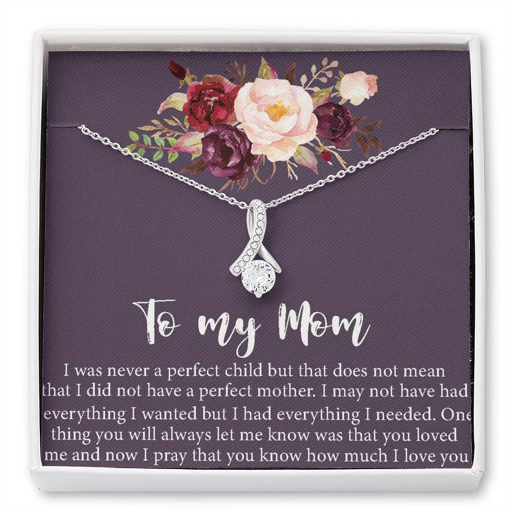 Mom Necklace, To my mom necklace gift, mother necklace, gift for mom