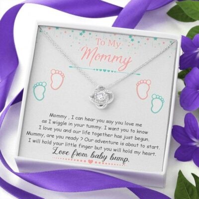 Baby Bump Necklace - Pregnancy Gift 