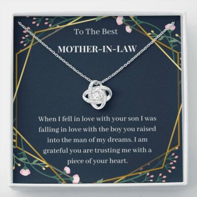 Mother-in-law Necklace, To My Mother-In-Law Necklace, The Boy You Raised, Gift For Bonus Mom, Mother-In-Law