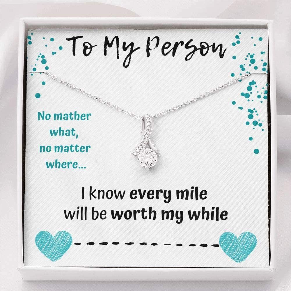 Wife Necklace, To My Person Worth My While Necklace. Gift For Wife Girlfriend Babe