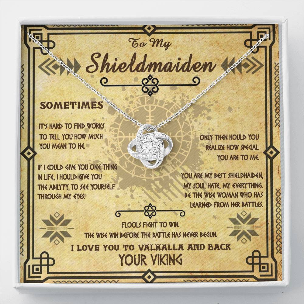 Girlfriend Necklace, Wife Necklace, To my shieldmaiden necklace gift - love, your viking , girlfriend, fiance, future wife