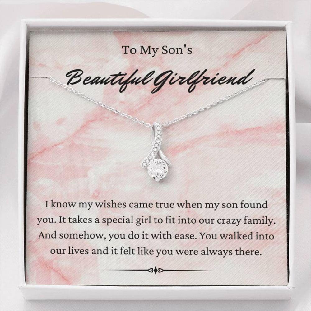 Son's Girlfriend Necklace, To My Son's Beautiful Girlfriend Necklace, Gift For Sons Girlfriend