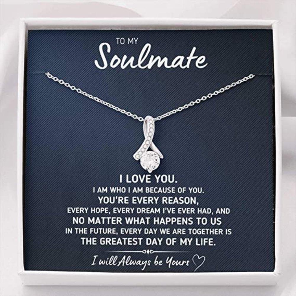 Girlfriend Necklace, Future Wife Necklace, Wife Necklace, To My Soulmate "Greatest Day" Necklace. Gift For Fiance