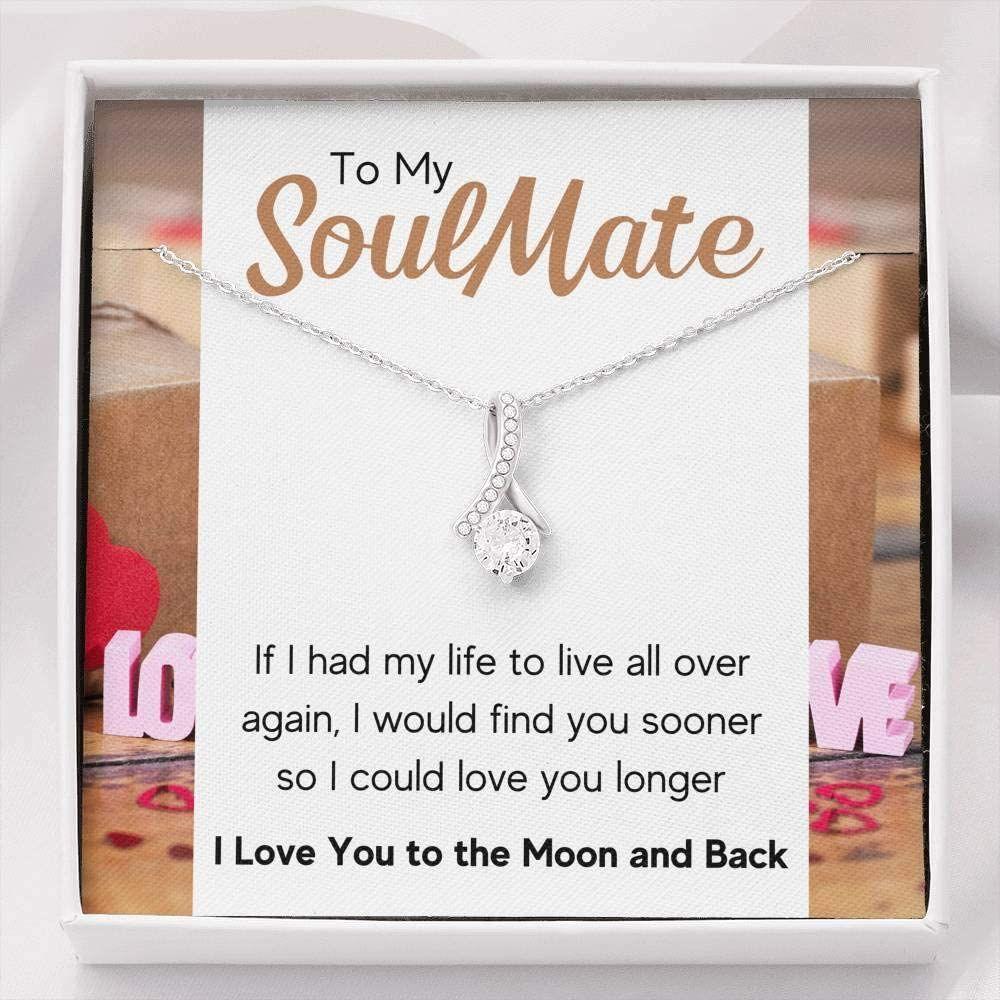 Girlfriend Necklace, Future Wife Necklace, Wife Necklace, To My SoulMate Love You Longer Necklace