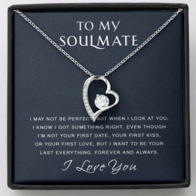 Wife Necklace, To My Soulmate Necklace Gift – I Got Something Right – Gift For Girlfriend Future Wife