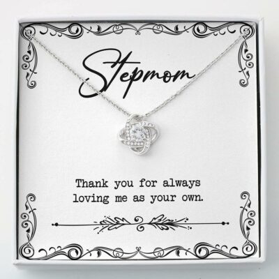 Stepmom Necklace, To My Stepmom Thank You Mom Necklace – Bonus Mom Gift Mother Day Necklace