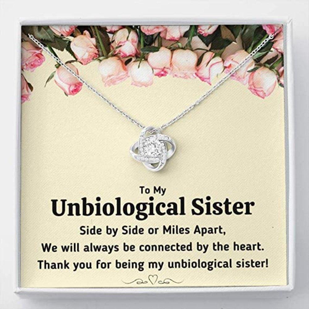 Sister Necklace, To My Unbiological Sister "Connected By The Heart" Necklace. Gift For Best Friend Soul Sister GirlFriend