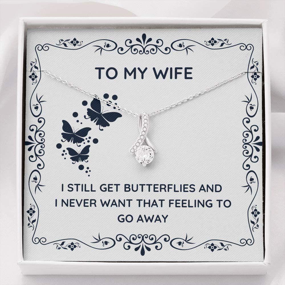 Wife Necklace, To My Wife "Butterflies" Necklace Gift For Wife From Husband