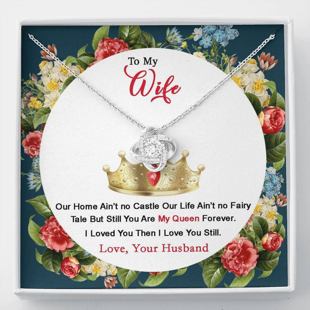Wife Necklace, To my wife gift love knot necklace, gift for wife from husband