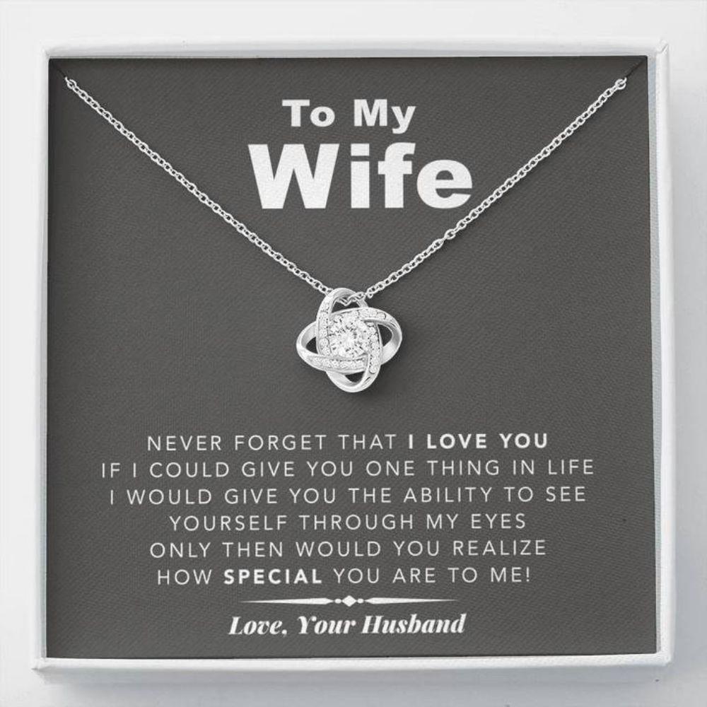 Wife Necklace, To My Wife Necklace From Husband - Never Forget That I Love You