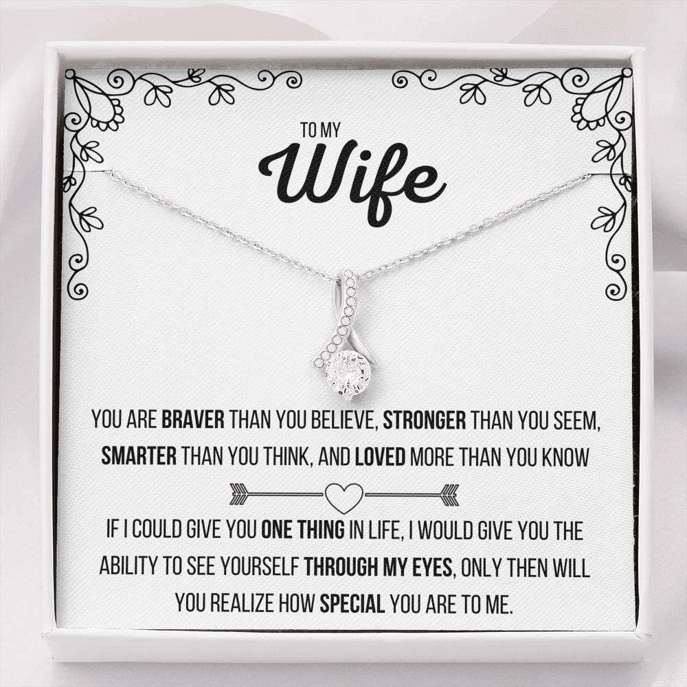 Wife Necklace, To My Wife Necklace Gift From Husband