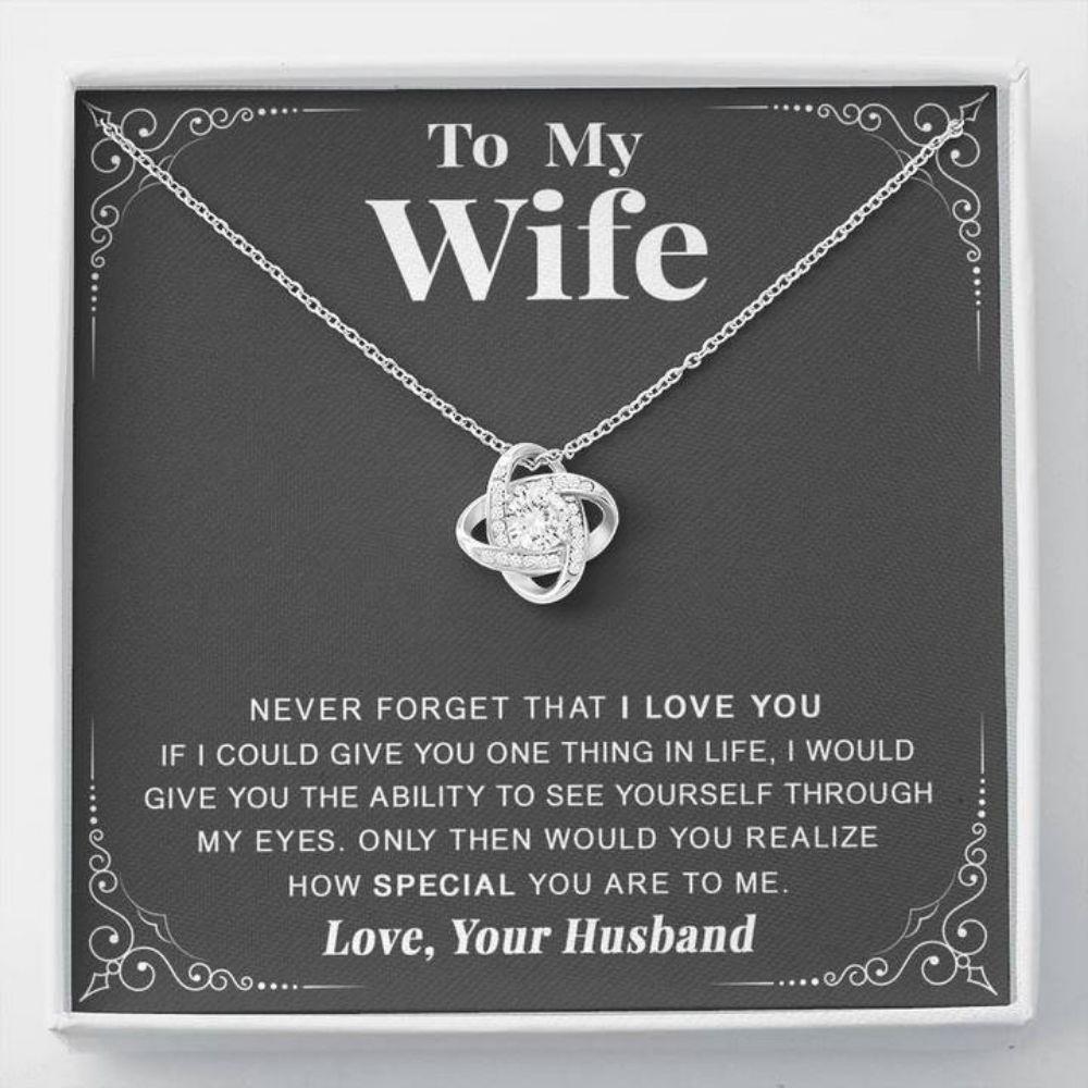 Wife Necklace, To My Wife Necklace Gift - Never Forget That I Love You