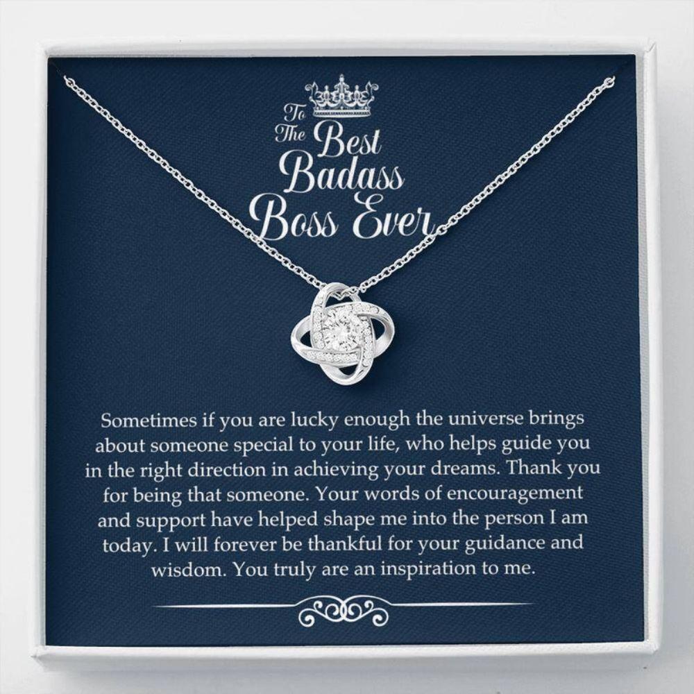 To The Best Badass Boss Necklace Gift For Her, Boss Lady Gift, Best Badass Boss Ever