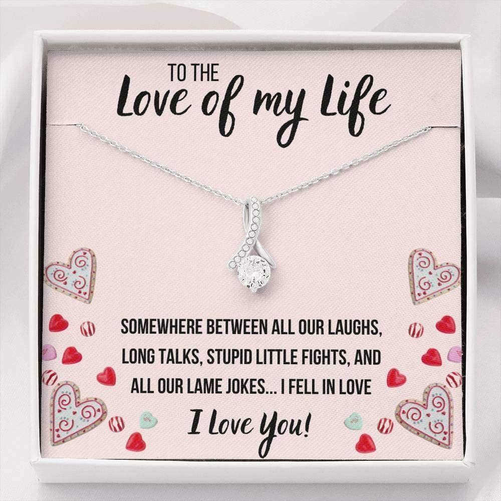 Girlfriend Necklace, Future Wife Necklace, Wife Necklace, To The Love Of My Life I Fell In Love Necklace. Gift For Fiance