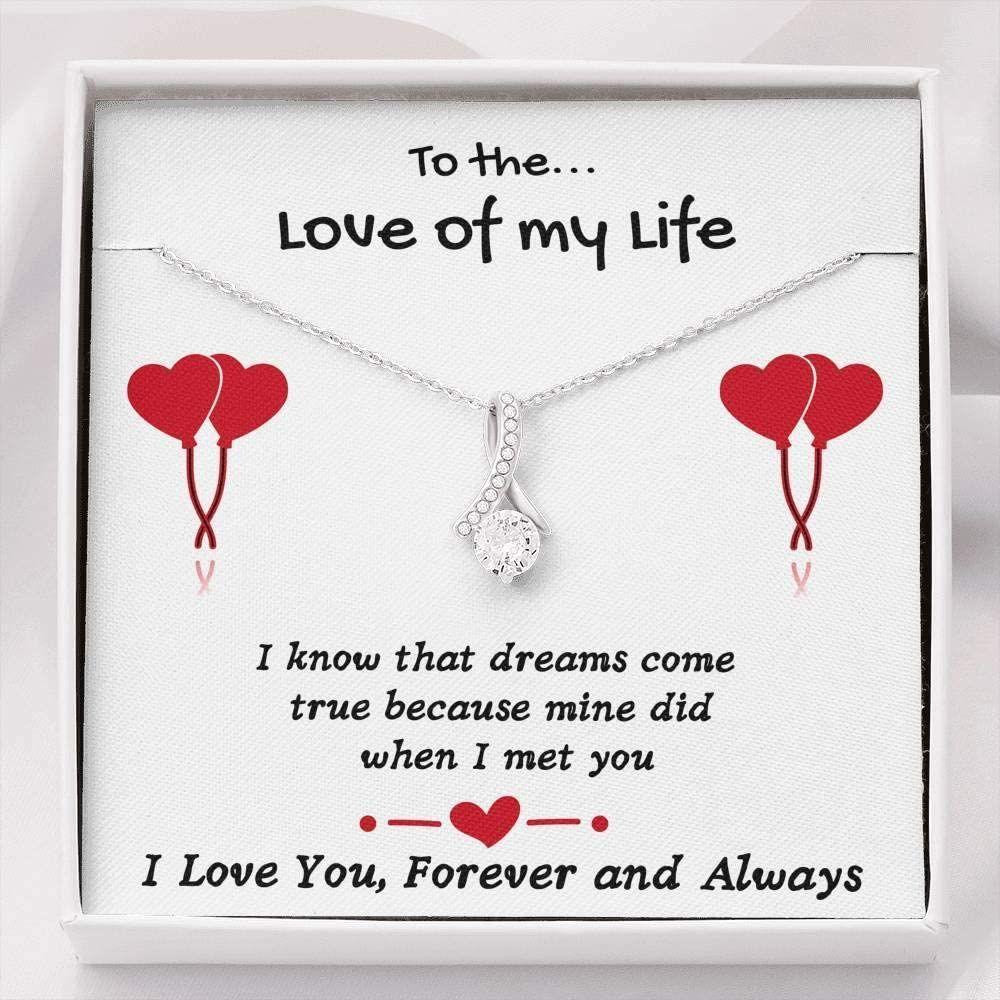 Girlfriend Necklace, Wife Necklace, To The Love Of My Life Necklace. Gift For Wife Fiance Girlfriend Babe