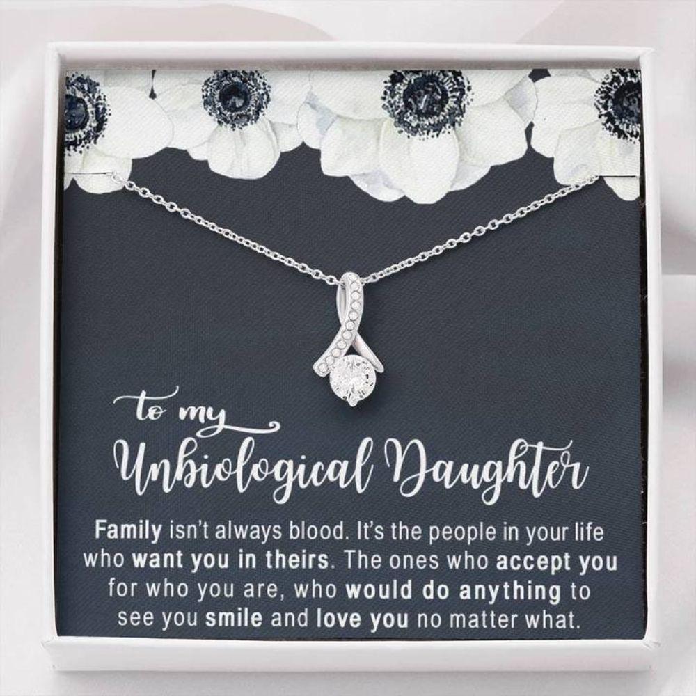 Stepdaughter Necklace, Unbiological Daughter Bonus Daughter Necklace Gifts