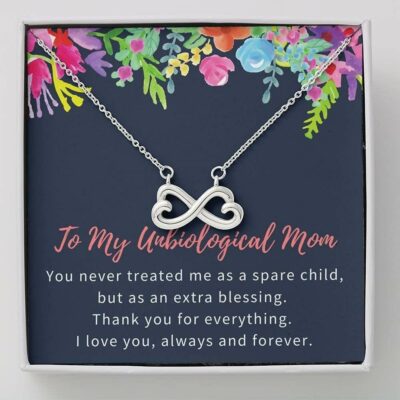 Unbiological Mom Necklace Gift, Bonus Mom, Step Mom, Second Mom, Stepmother