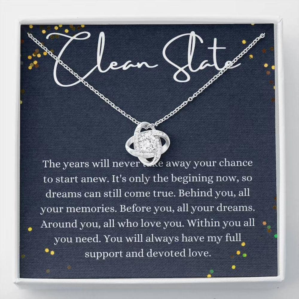 Clean Slate Gift Necklace, Starting Over Gift For Her, Recovery Gift, Sobriety Gift, New Beginning