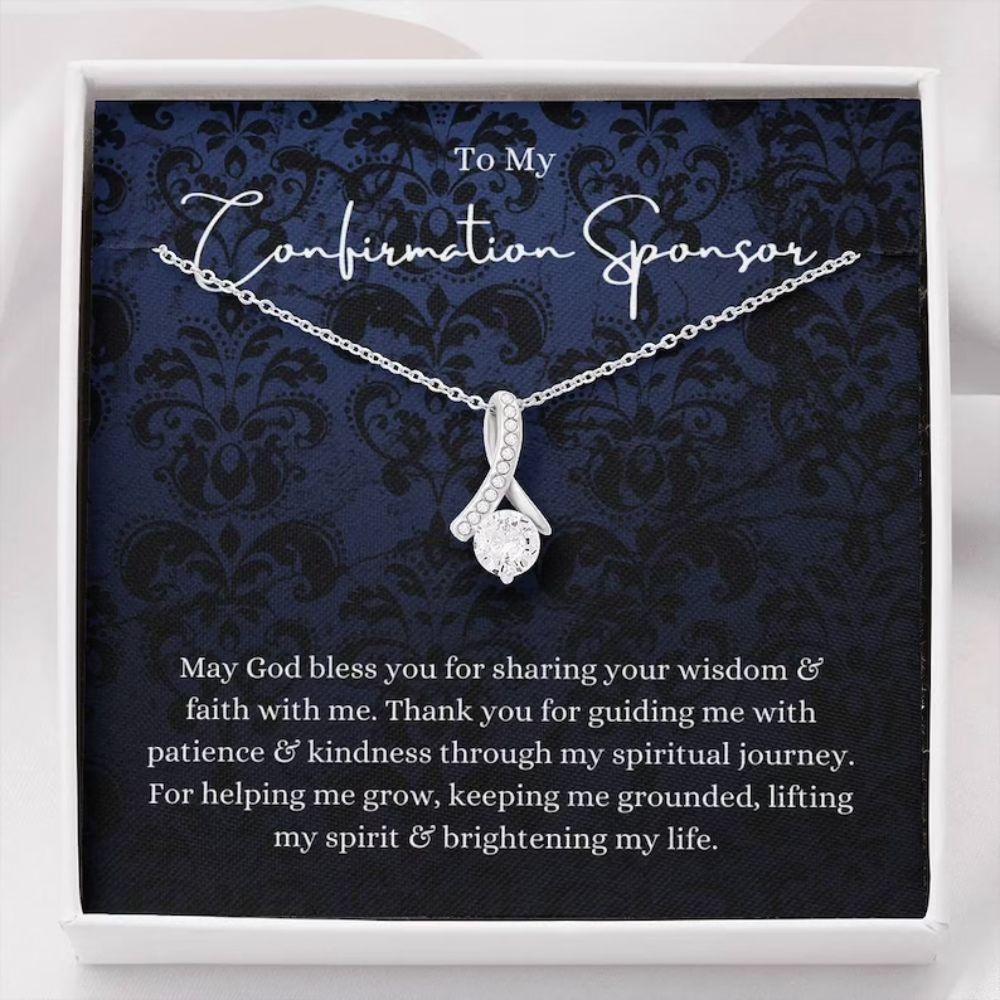 Confirmation Sponsor Necklace Gift For Women, Sponsors Religious Thank ...