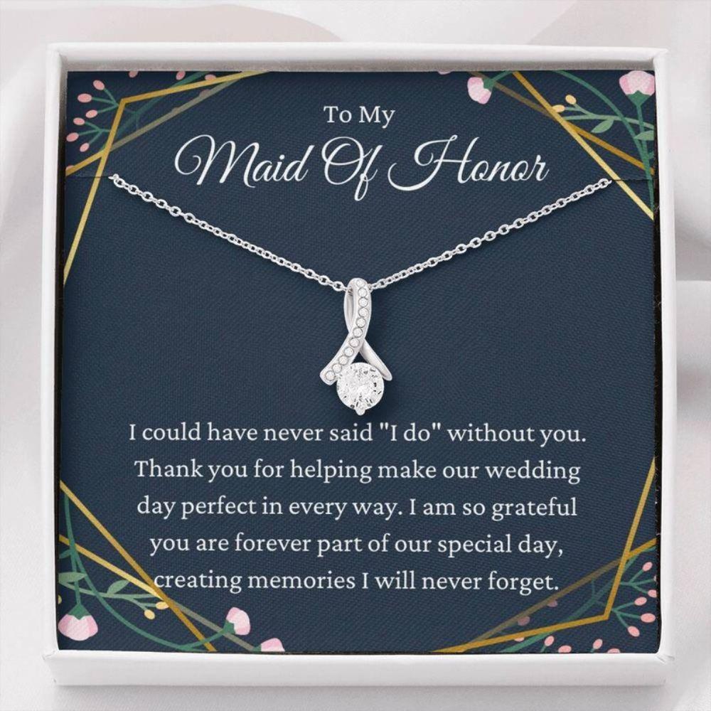 Friend Necklace, Maid Of Honor Necklace Gift, Thank You For Being My Maid Of Honor Gift From Bride