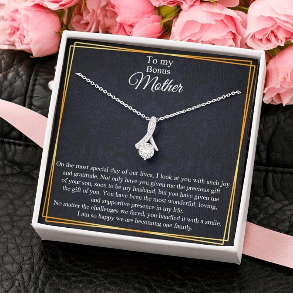 Mother in Law Necklace, Mother-In-Law Gift, Mom Gifts, Gift For Bonus Mom,  Wedding Gift, Mother's Day, Mother's Day Gift, Jewelry Gifts TPT432NL -  White Gold, Interlocking Heart Necklace 